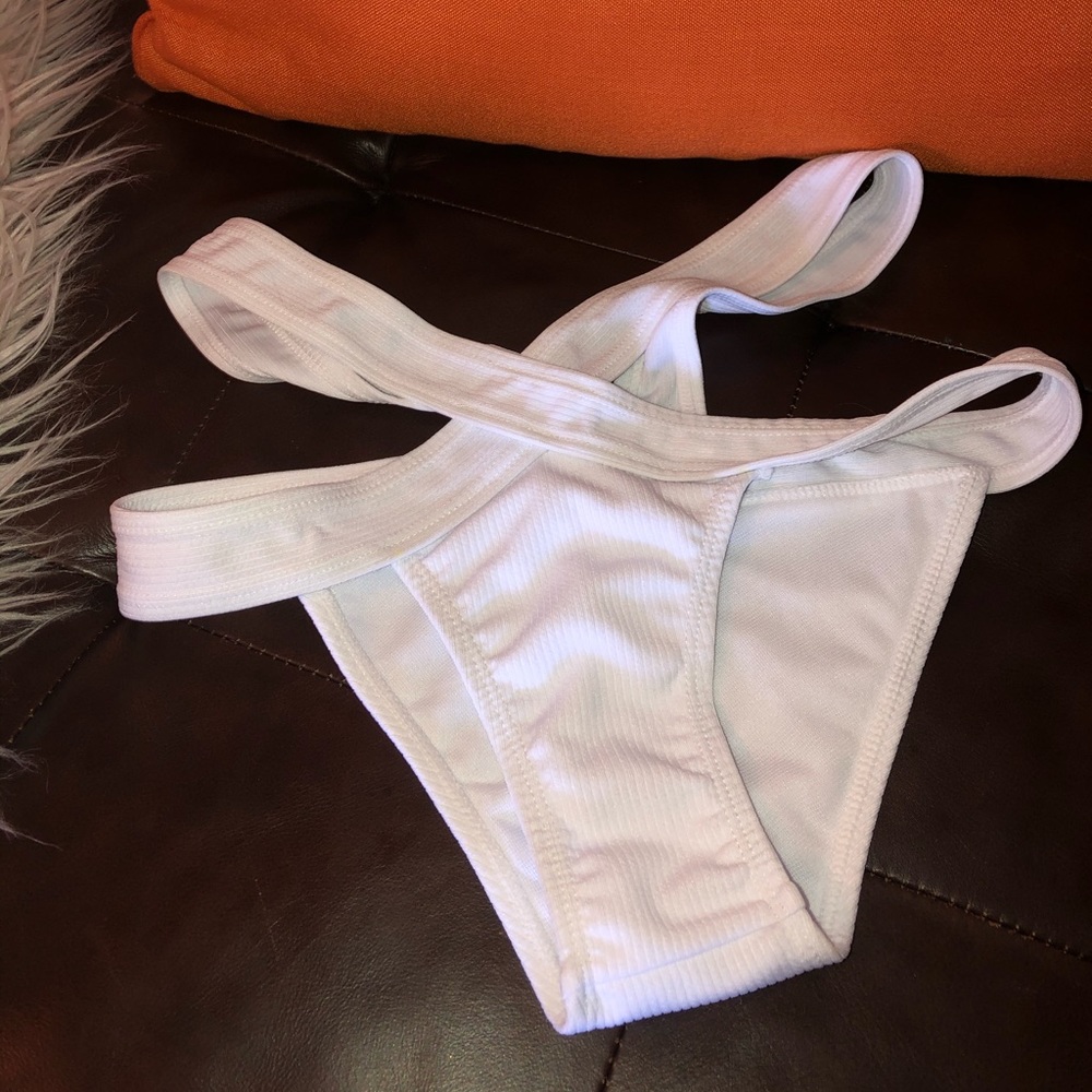 White swim bottoms